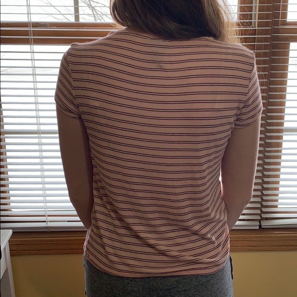 pink striped rue 21 tee! - Picture 3 of 3